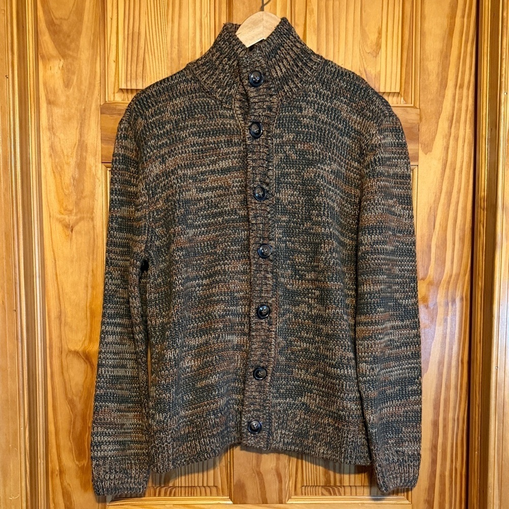 Liverpool Women’s Brown and Green Cardigan Sweater